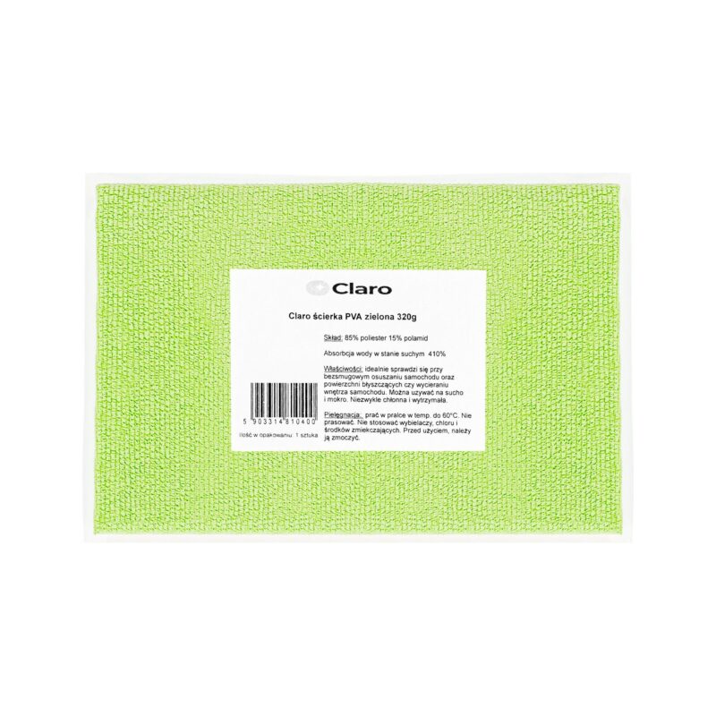 Claro ścierka PVA zielona 30x29 320g