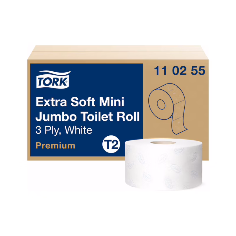 Papier toaletowy Tork 110255 T2 Extra Miękki 3 warstwy zdobiony listkiem 12 x rolek