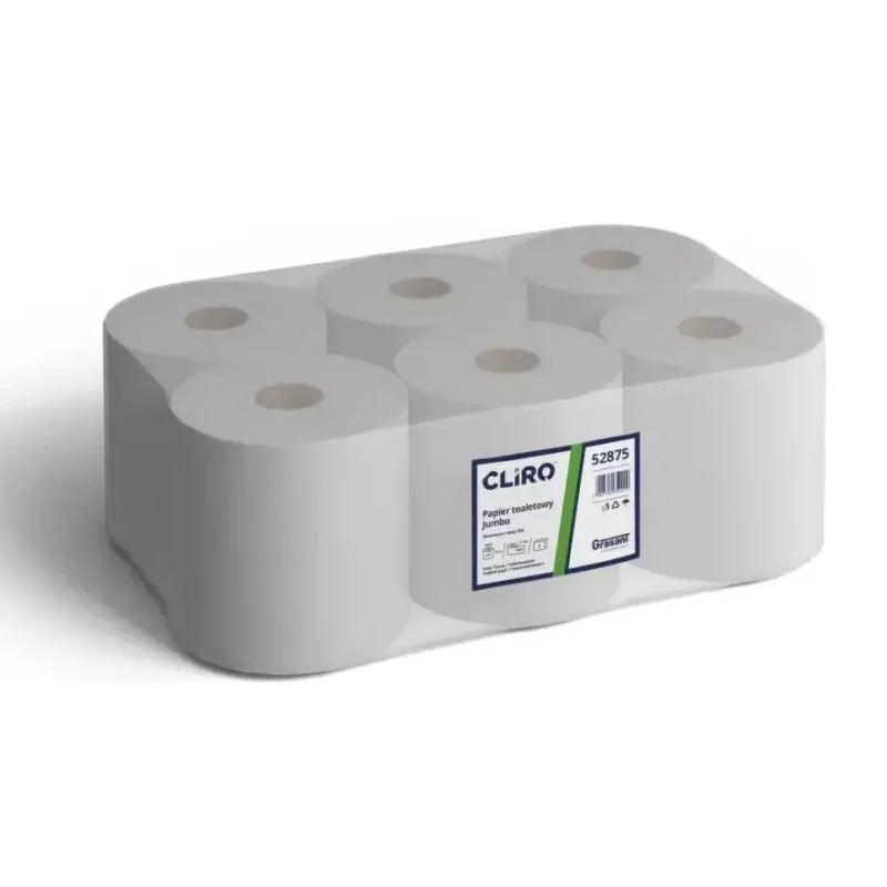 Papier toaletowy makulatura biała 75% dwuwarstwowy 135 metrów 12 rolek 52875
