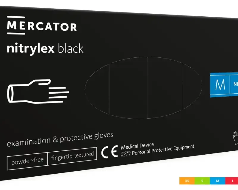 Rękawice nitrylowe Black 100szt - XL