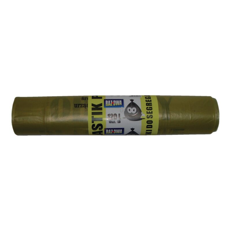 Worki LDPE 120l (25) żółte mocne