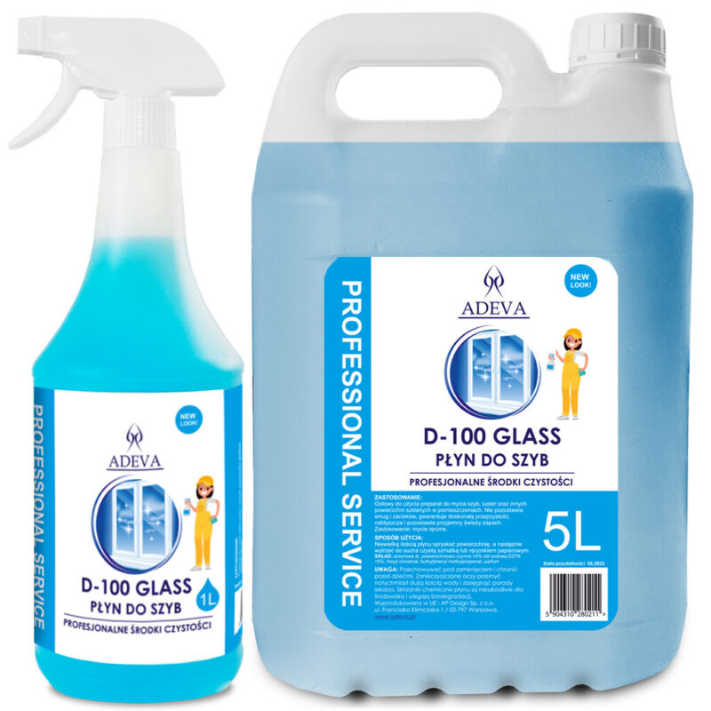 ADEVA do mycia powierzchni szklanych D-100 GLASS 5L