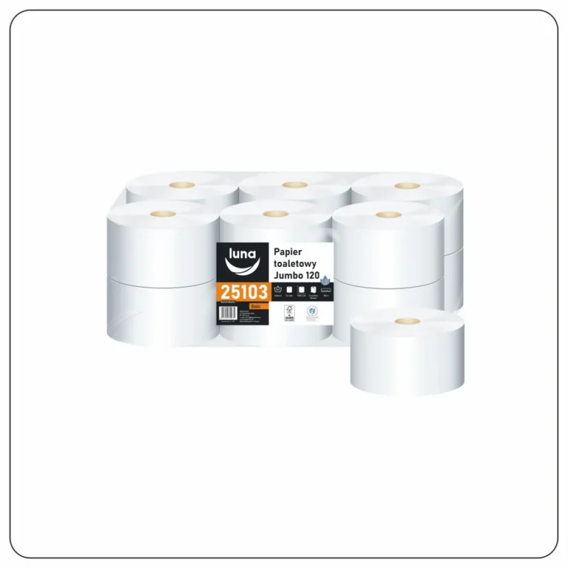 LUNA Papier Toaletowy T70 Jumbo celuloza 120 2W (12 rol)#25103