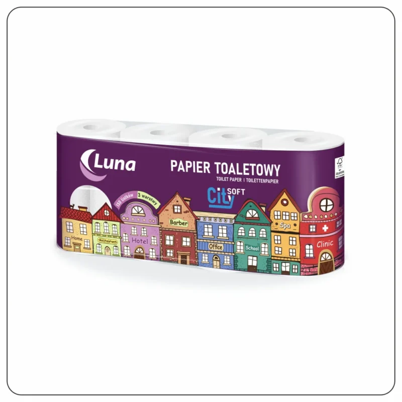 Luna Papier Toaletowy City Soft celuloza 3W 64op A'8x8#24706